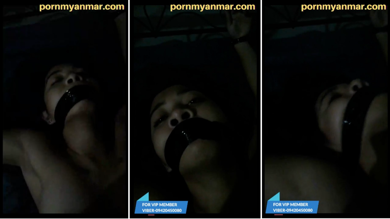 မြန်မာ BDSM အောကား အချောလေးကို ပါးစပ်ပိတ်ပြီးတီး