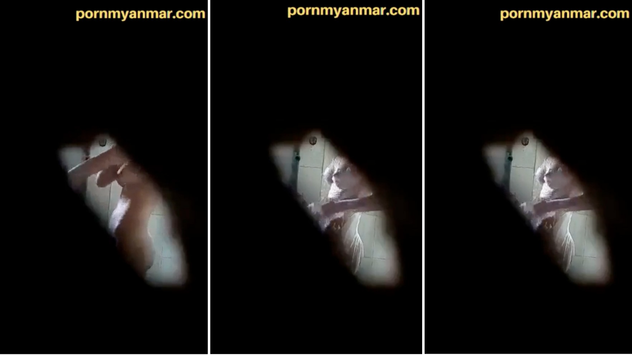 ရေချိုးချောင်းရိုက် သီချင်းဆိုရင်း ရေချိုးနေတဲ့ အချောလေး